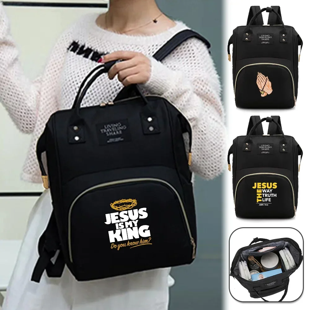 Nappy Bag Mummy Bag Backpack Waterproof Handbag Outdoor Travel Mommy Maternity Bags Jesus Series Baby Stuff Storage