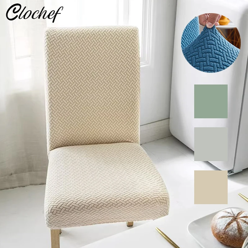 

Jacquard Chair Covers Universal Size Living Room Seat Covers Big Elastic Spandex Stretch Slipcovers for Dining Chairs Home Decor