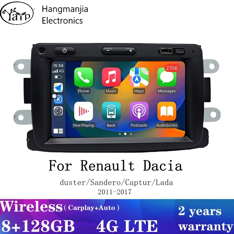 

Android Auto for Renault dacia duster Sandero Captur Xray Logan 2 Symbol Dokker Car Multimedia GPS Radio autoradio 4G Carplay