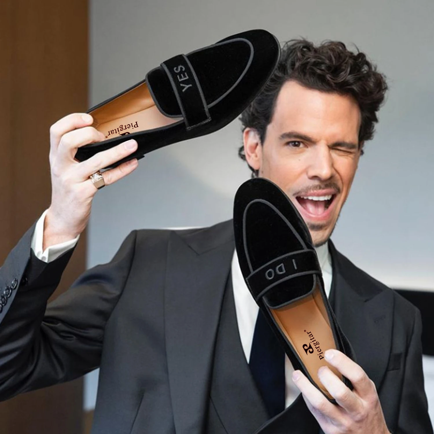 รองเท้าสลิปเปอร์กำมะหยี่สีดำปั - Men'S Formal Wear Slippers บทวิจารณ์และราคา