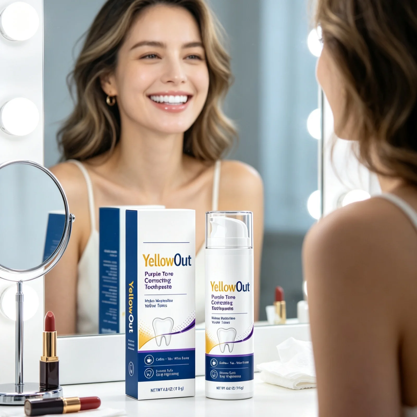 Purple Tone Correcting Toothpaste Desalinate External Stains Remove Yellowing Teeth Keeps Oral Cavity Clean Whitening Toothpaste