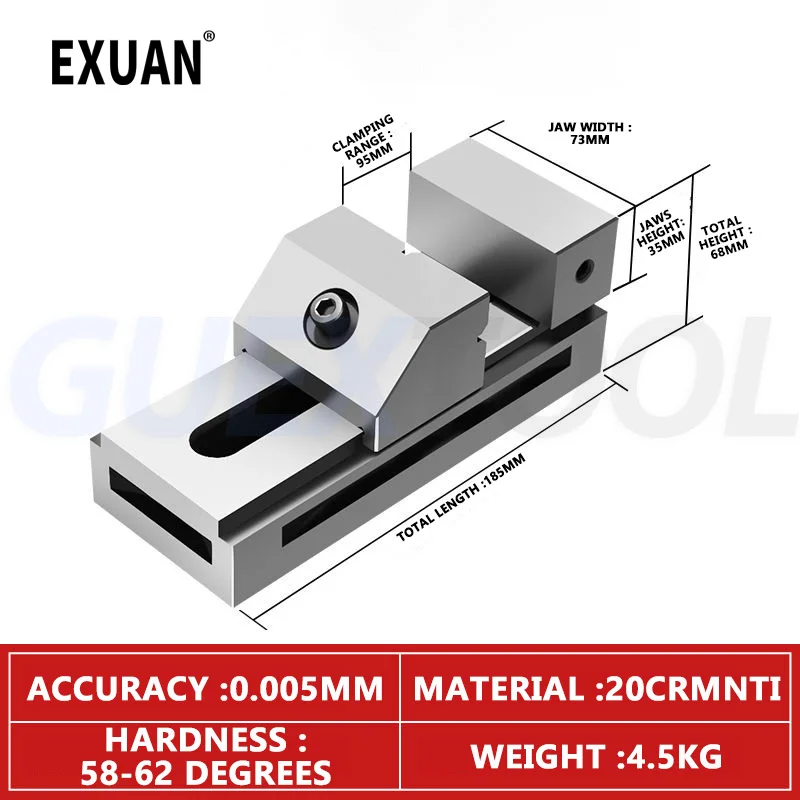

2/2.5/3 Inch Precision Tool Vise Machine Vise High-Precision 0.003mm Clamping Tool QKG Quick Action Flat Pliers Grinder Vise