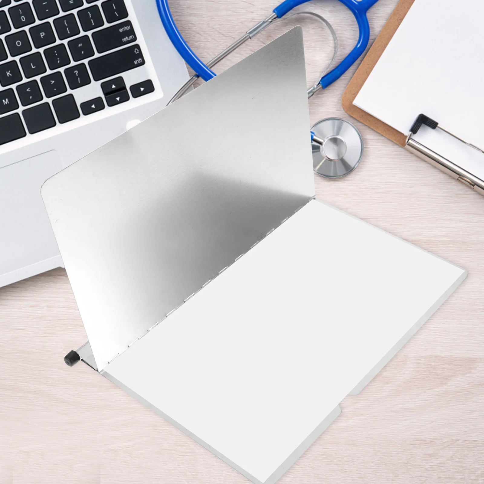 

Stainless Steel Medical Record Folder Nurse Clipboard with Storage Binder Folders Heavy Duty File Manila Paste