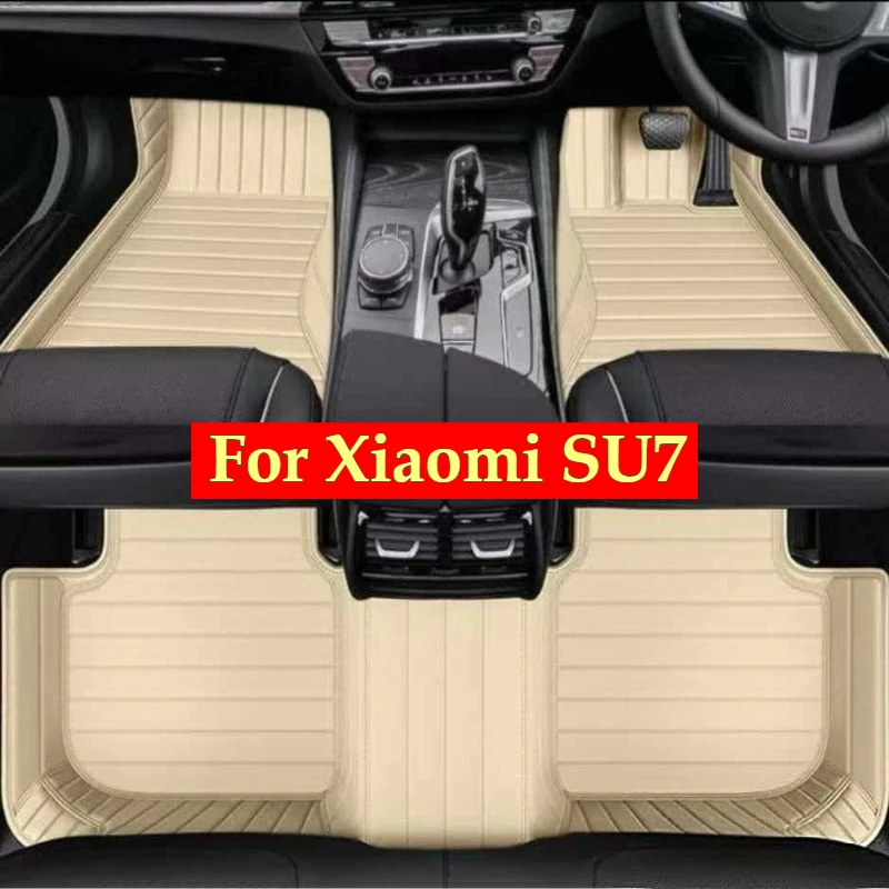 

Custom Car Floor Mats For Xiaomi SU7 2024 2025 2026 All Weather Coche Auto Accessories Foot leather Carpets Fashion Rugs Pads