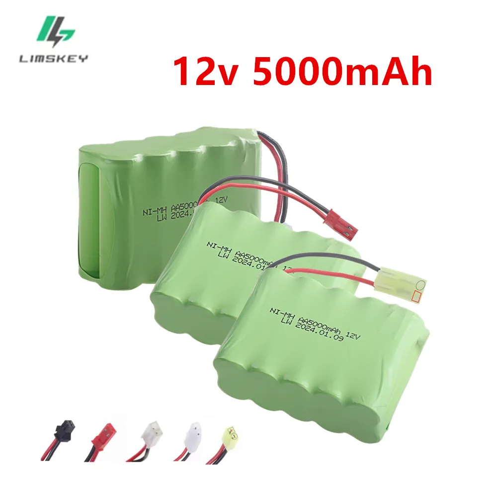 12V NI-MH 5000mAh AA Battery For Tank Robots Rc toys Cars,Upgraded 3000mah Batteries Pack For Rc Boat,12V Rechargeable Battery