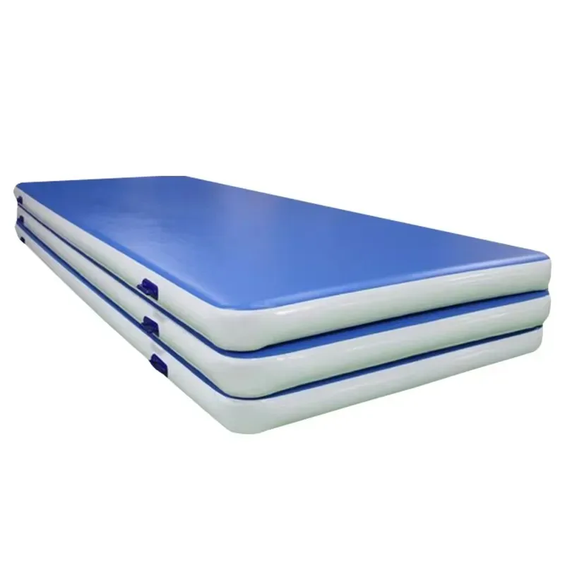 PVC Folding Inflatable Air Tumbling Mat Wide Floating Yoga Gymnastics Bouncing Anti Collision Pad for Water Sports