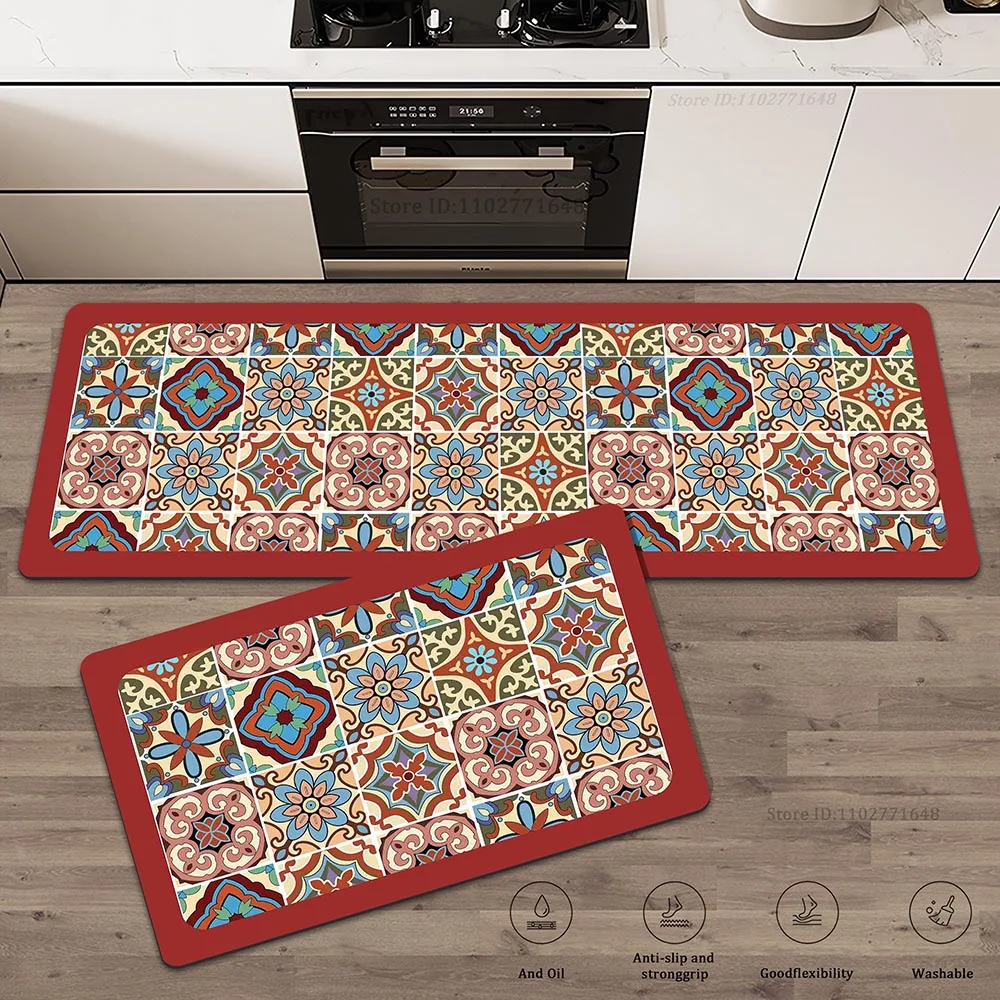 Kitchen Simple Mat Extra Long Absorbent Non-Slip Entrance Doormat Rug Carpet Runner Style for Hallways Modern Aesthetic Design