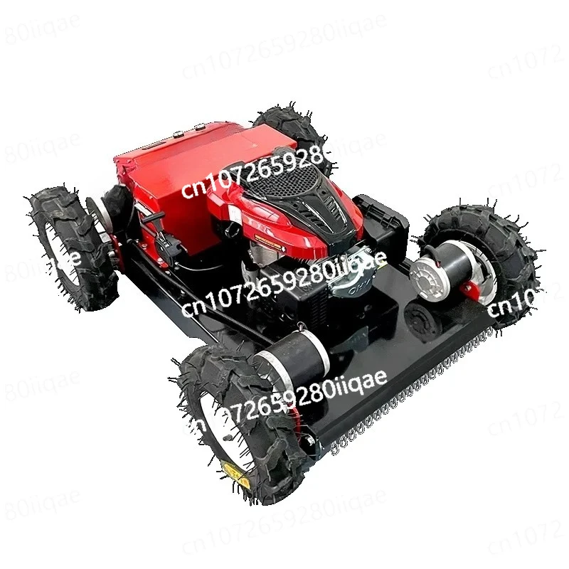 

Orchard Self-propelled Lawn Shredder, Four-stroke Four-wheel Drive Remote Control Lawn Mower,