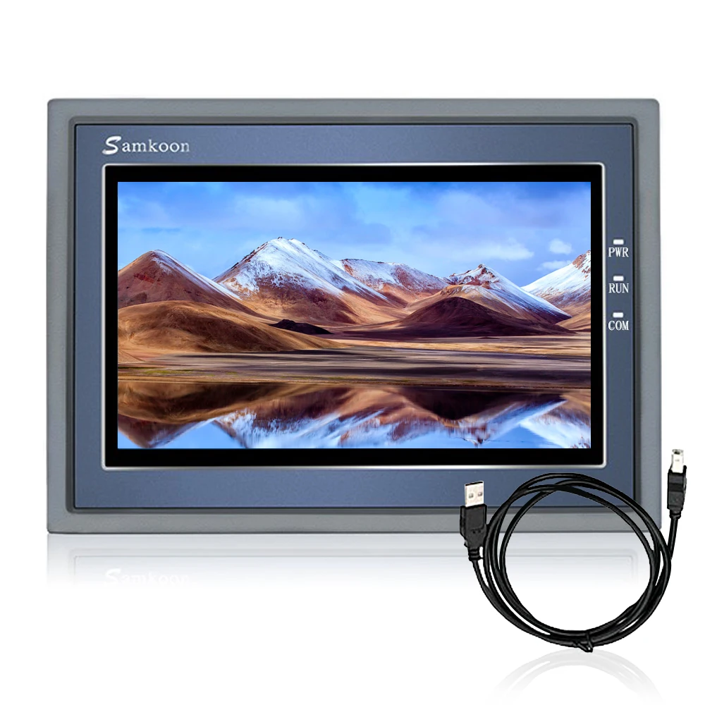 Original SK-070GS Samkoon HMI Touch Screen of 7 Inch & 800x480 Resolution with Cable and One Year Warranty