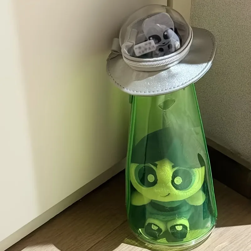 新しいクリエイティブなUFO型の収納ジャー鉛筆ケース、透明なクリエイティブなペンホルダー、学生の学用品、新学期シーズン