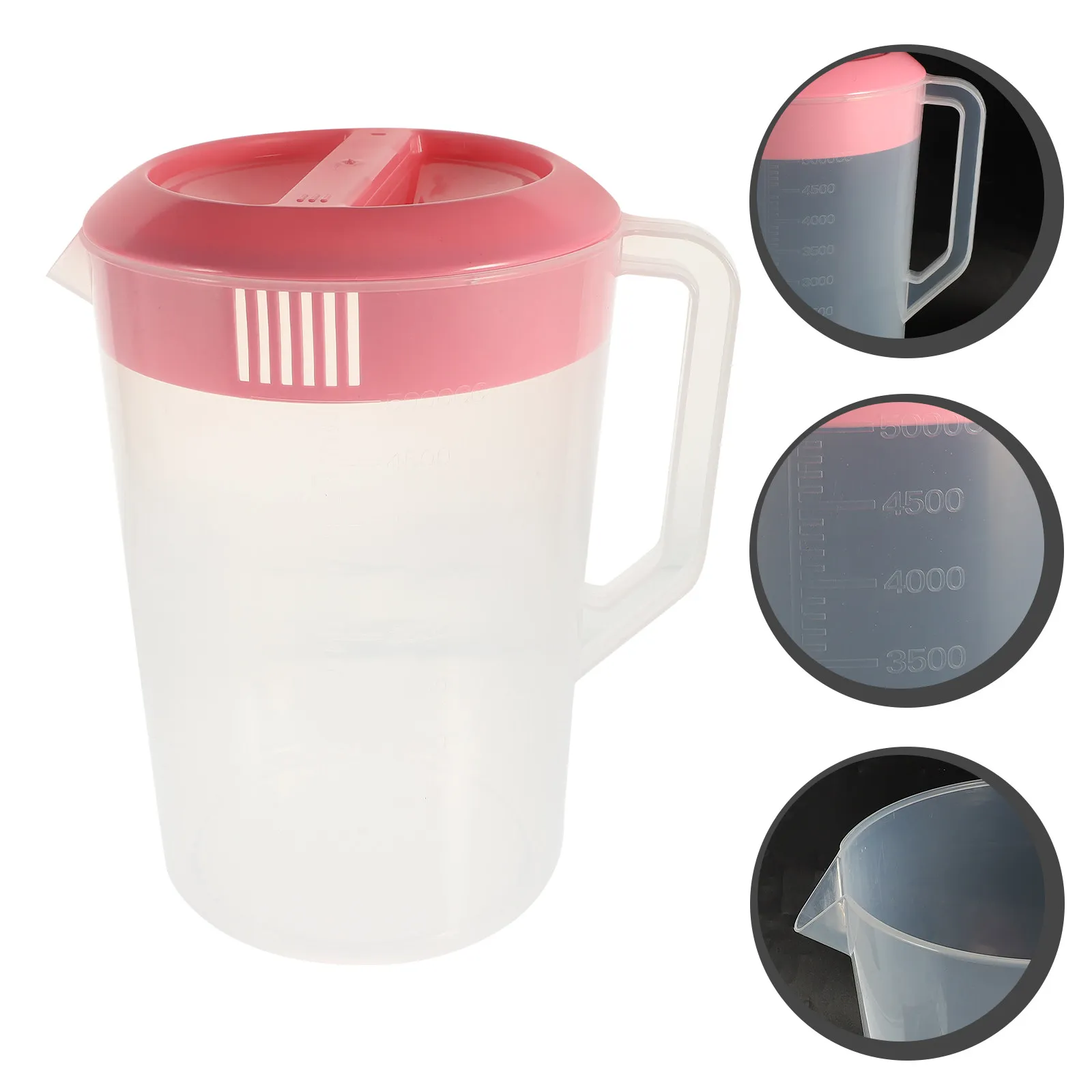 

Кувшин для холодильника 5000 мл, пластиковый, для напитков, с мерной шкалой, для холодной воды, холодного чая, кофе, сока, для всей семьи