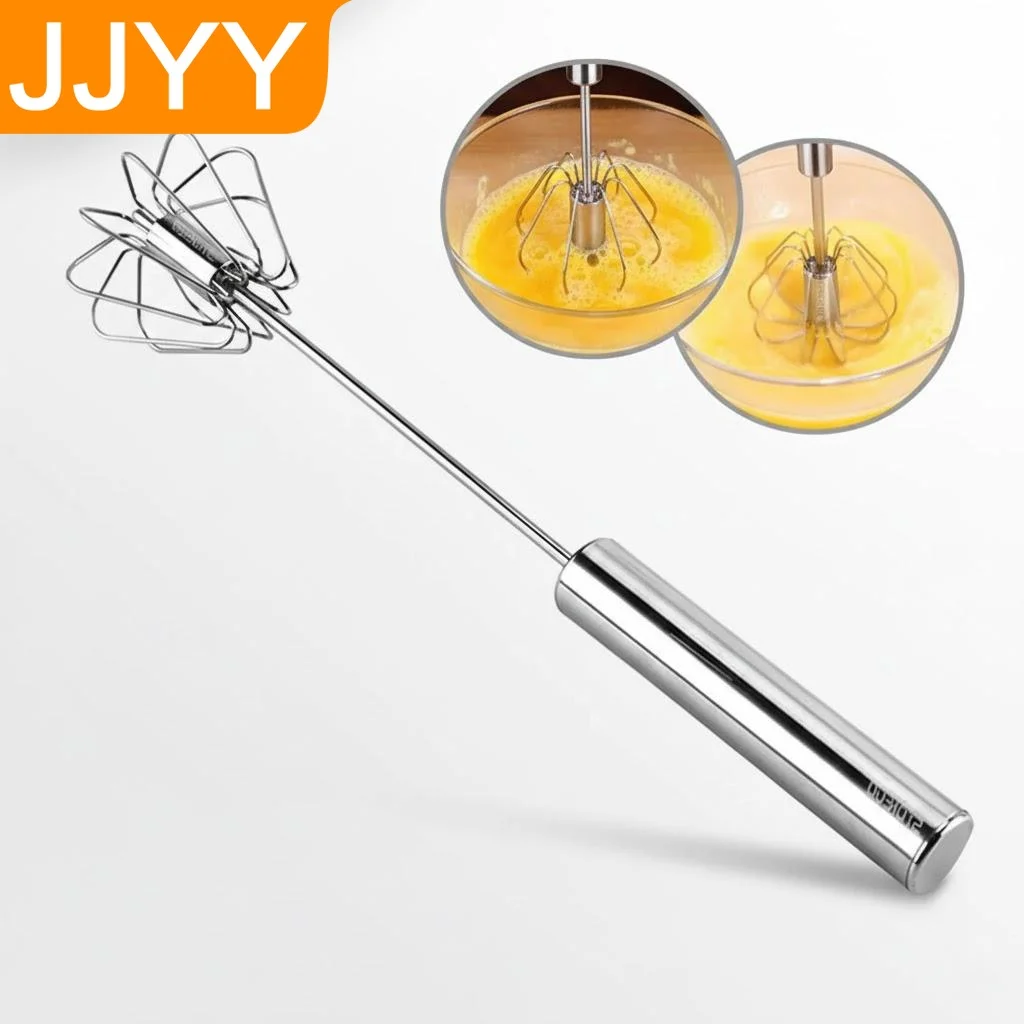 Manual Pressure Rotary Blender Coffee Milk Mixer Handheld Egg Blender Kitchen Baking Cooking Tool