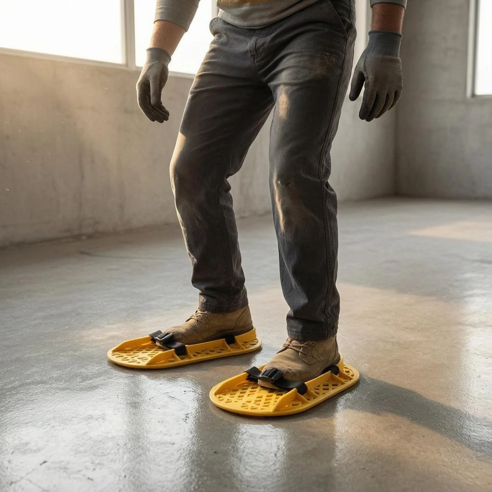 

Concrete Polishing Shoes Perforated Floor Finishing Shoes Floor Polishing Shoe Flat Sole Concrete Finishing Shoe Lightweight