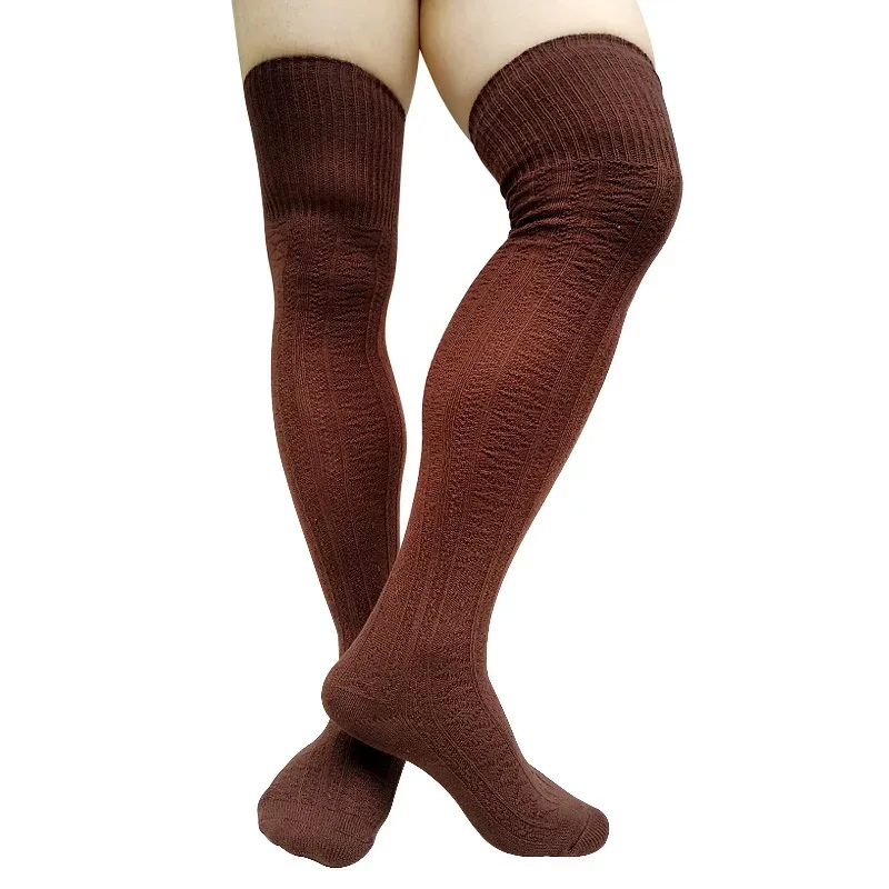 Over Knee Mens Winter Thigh High Socks Thermal Warm Dress Suit Hose Formal Male Stocking Fashion Knitted Socks