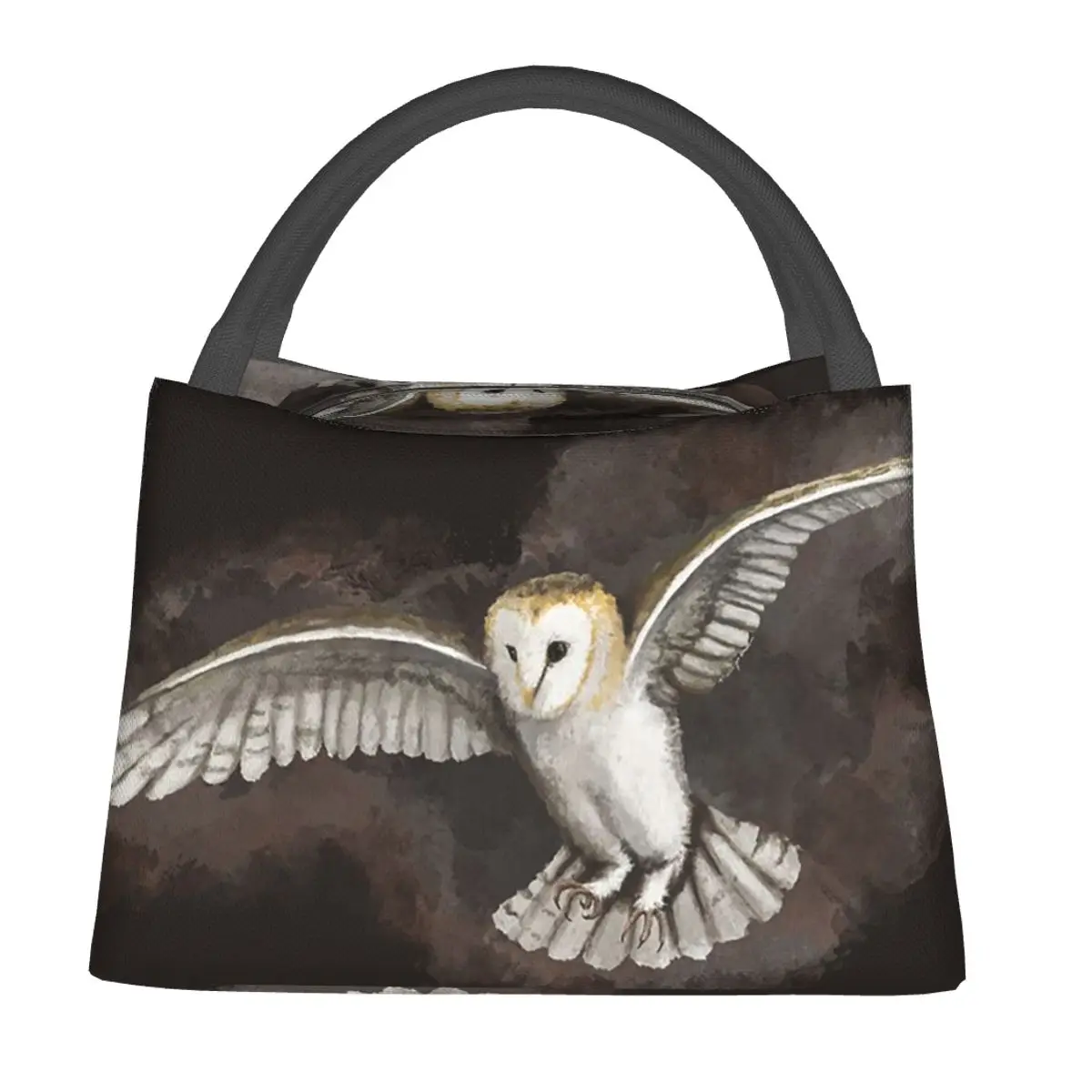 Barn Owl Flight Lunch Bags Insulated Bento Box Waterproof Lunch Tote Picnic Bags Cooler Thermal Bag for Woman Children Office