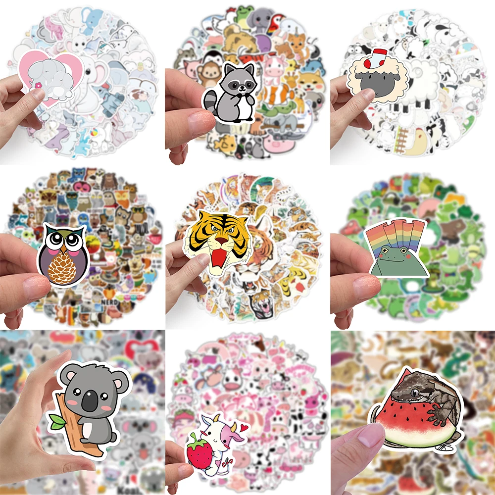 10/30/50PCS Cartoon Small Animal Stickers Series Creative Lamb Graffiti Phone Suitcase Notebook Skateboard Decoration Wholesale