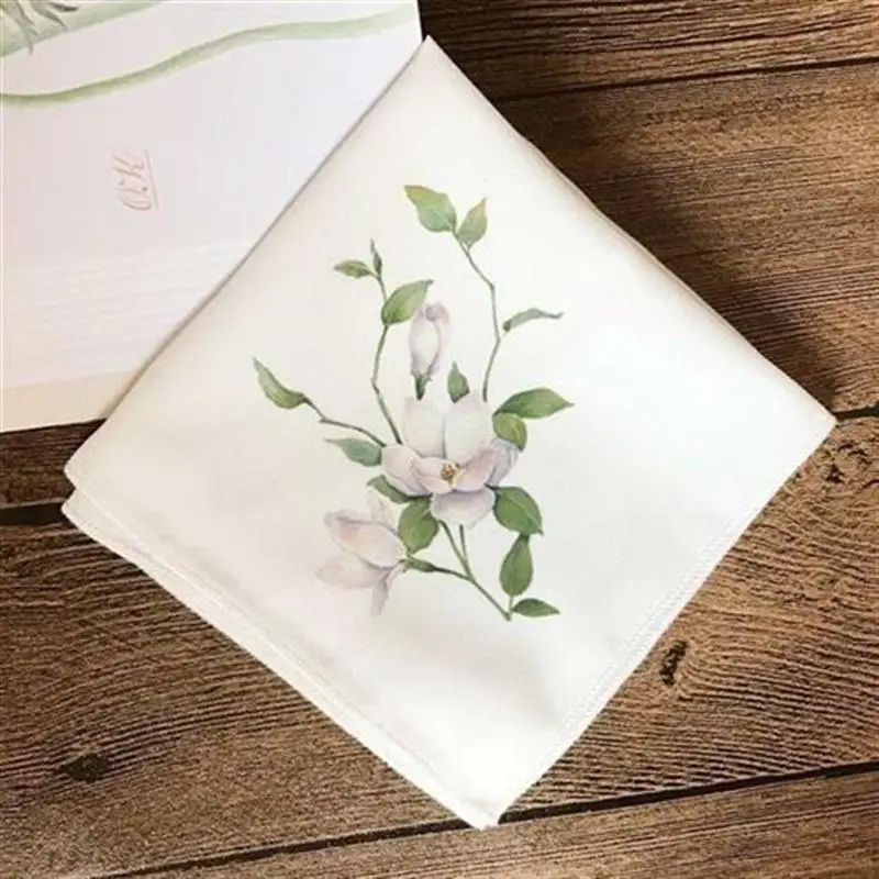 Traditional Chinese Su Embroidery Diy Handkerchief Kit 100% Cashmere Nice Floral Patterns Starter Set With Tutorial For Beginner
