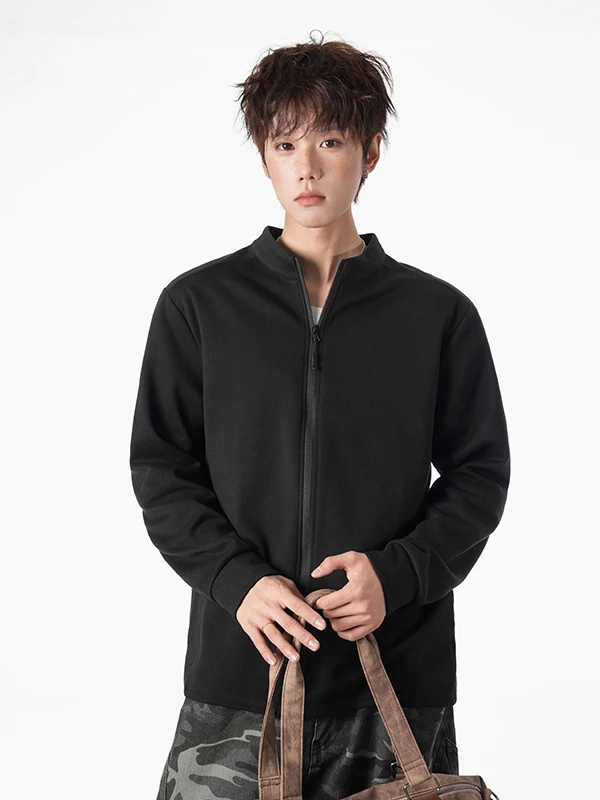 

Мужской двусторонний утепленный кардиган с воротником-стойкой, на молнии, в американском стиле, универсальный для активного отдыха...