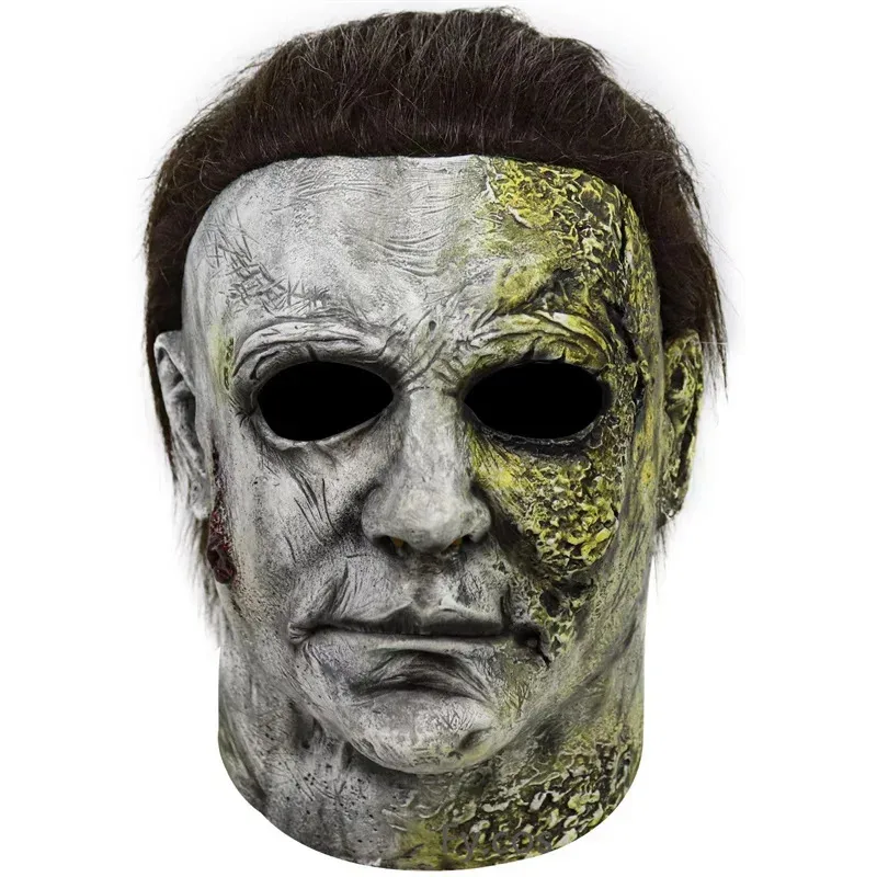 

Фигурка Майкла Майерса, маска для мужчин, латексная тушь для ресниц, маскировка ужасов, мужской анфас, террор, необычный Хэллоуин, косплей, хитрый костюммул;3