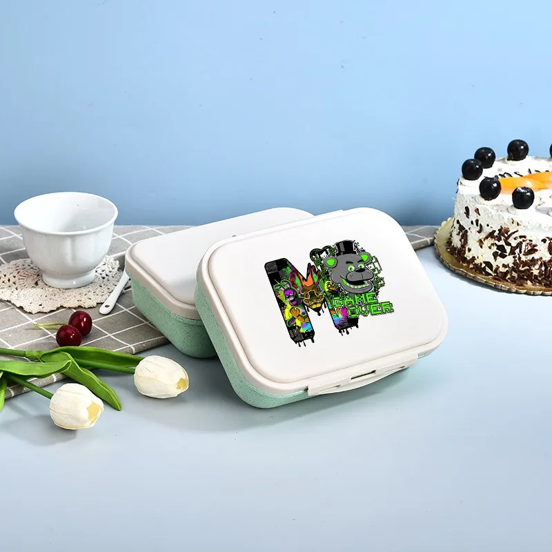 FNAF صندوق الغداء خمس ليالٍ في فريديز بينتو صندوق الغداء مكتب المدرسة المحمولة الكرتون نمط حاويات تخزين المواد الغذائية هدايا الحفلات #1