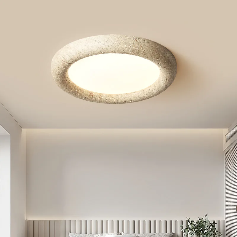 

Huangdong stone lamp Japanese wooden wabi-sabi wind ceiling lamp retro medieval cream wind entrance balcony corridor aisle lamp