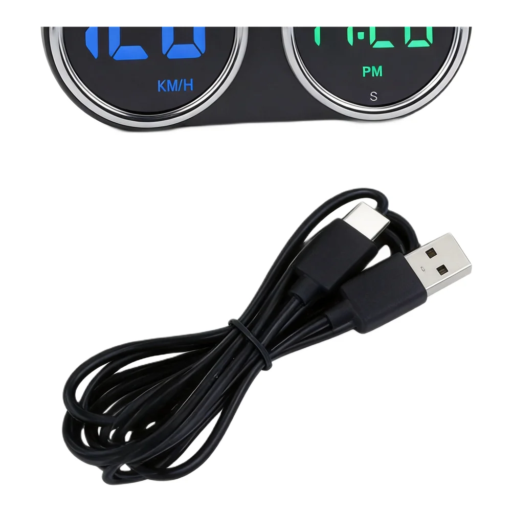 Car HUD Head Up Display Digital Speedometer with KMH MPH Speed Meter and Overspeed Alarm for Dashboard Installation