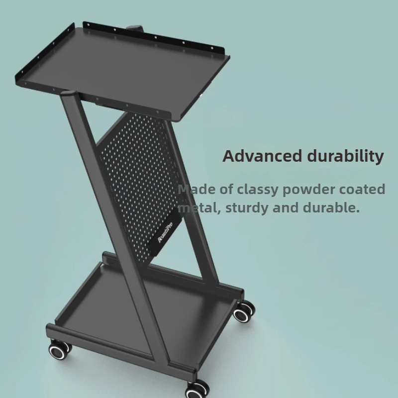 Professional Barber Rolling Cart Multi-layer Salon Storage Rack Mobile Hair Dyeing Station Durable Styling Cabinet for Beauty