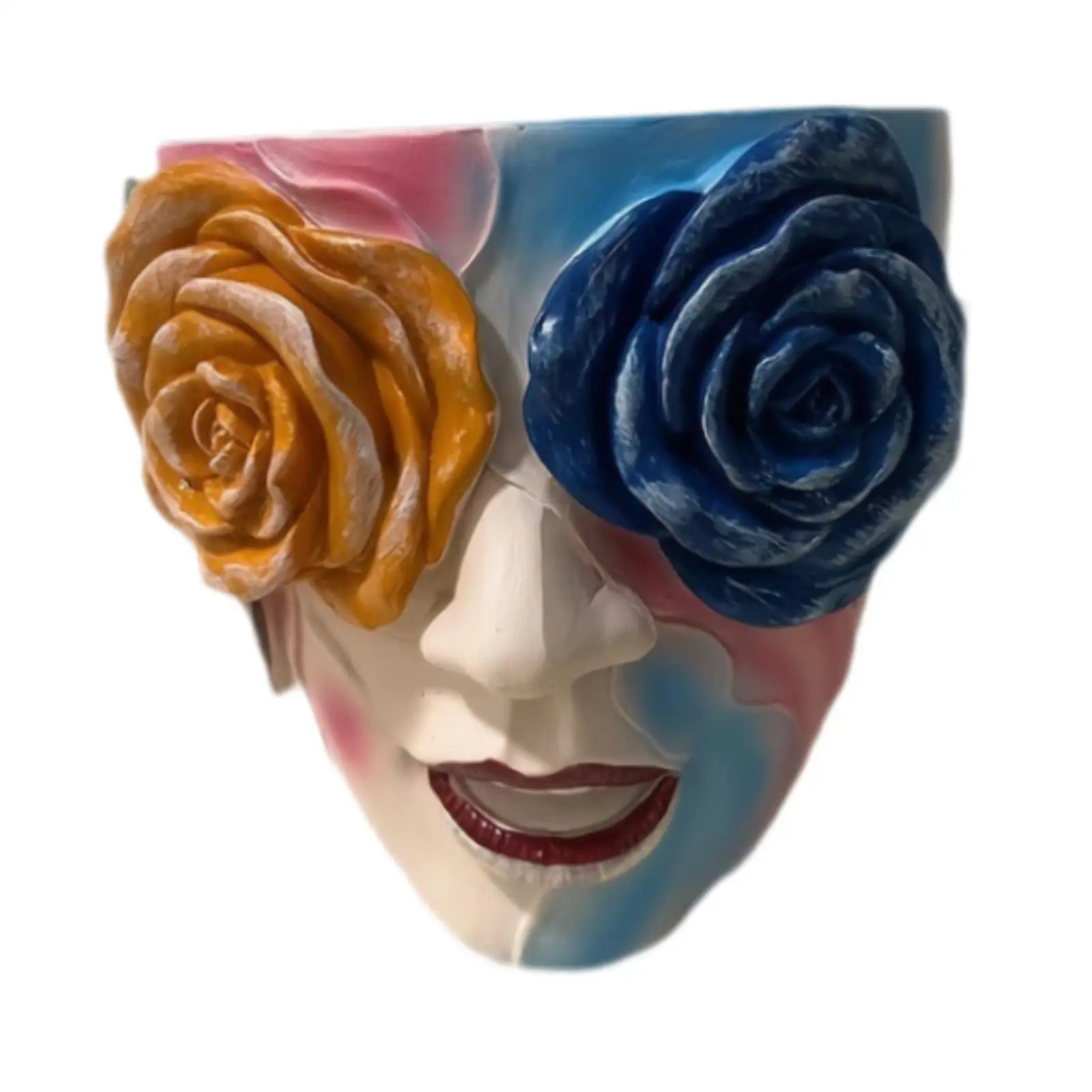 

Rainbow Head Planter Funny Face Flower Planters Eclectic Flower Planters Pot Funny Room Decor Aesthetic Decorative Versatile