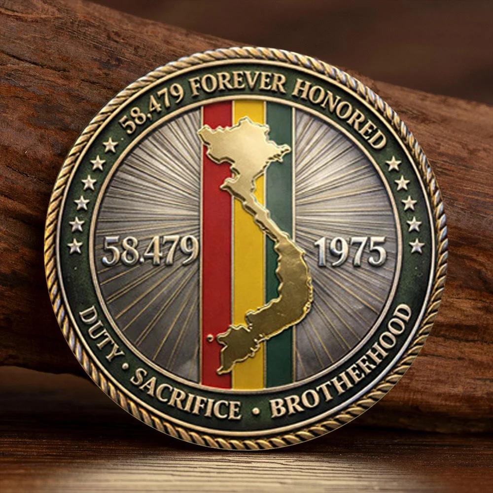 The Last Patrol Never End Vietnam Veteran Gold Plated Collection Coin Duty Sacrifice Brotherhood Souvenir Coin