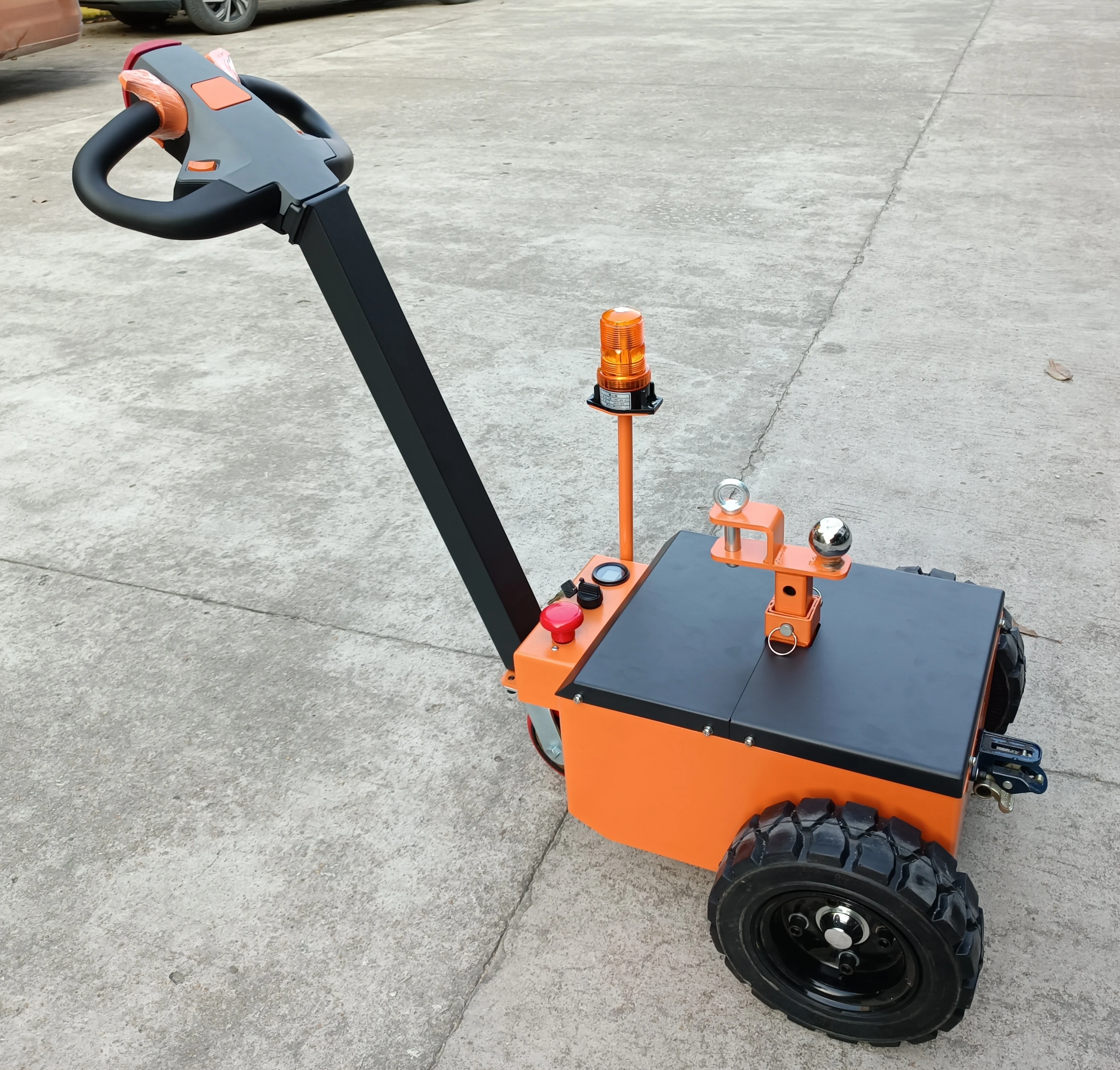 SHUNCHA Mini Hand Tow Tractors 1.5 Ton Mini Tow Electric Tractor Trailer Tug for Material Handing