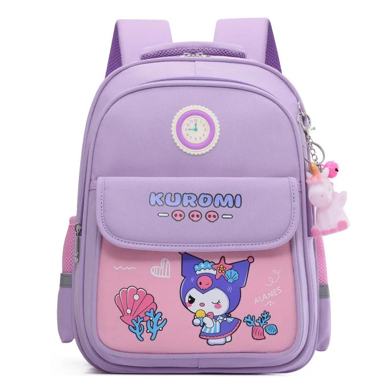 Sanrio Kulomi Cartoon Student School Bag Pink Large Capacity Easy Storage Anime Girl Cute Lightweight Ridge Backpack Girl