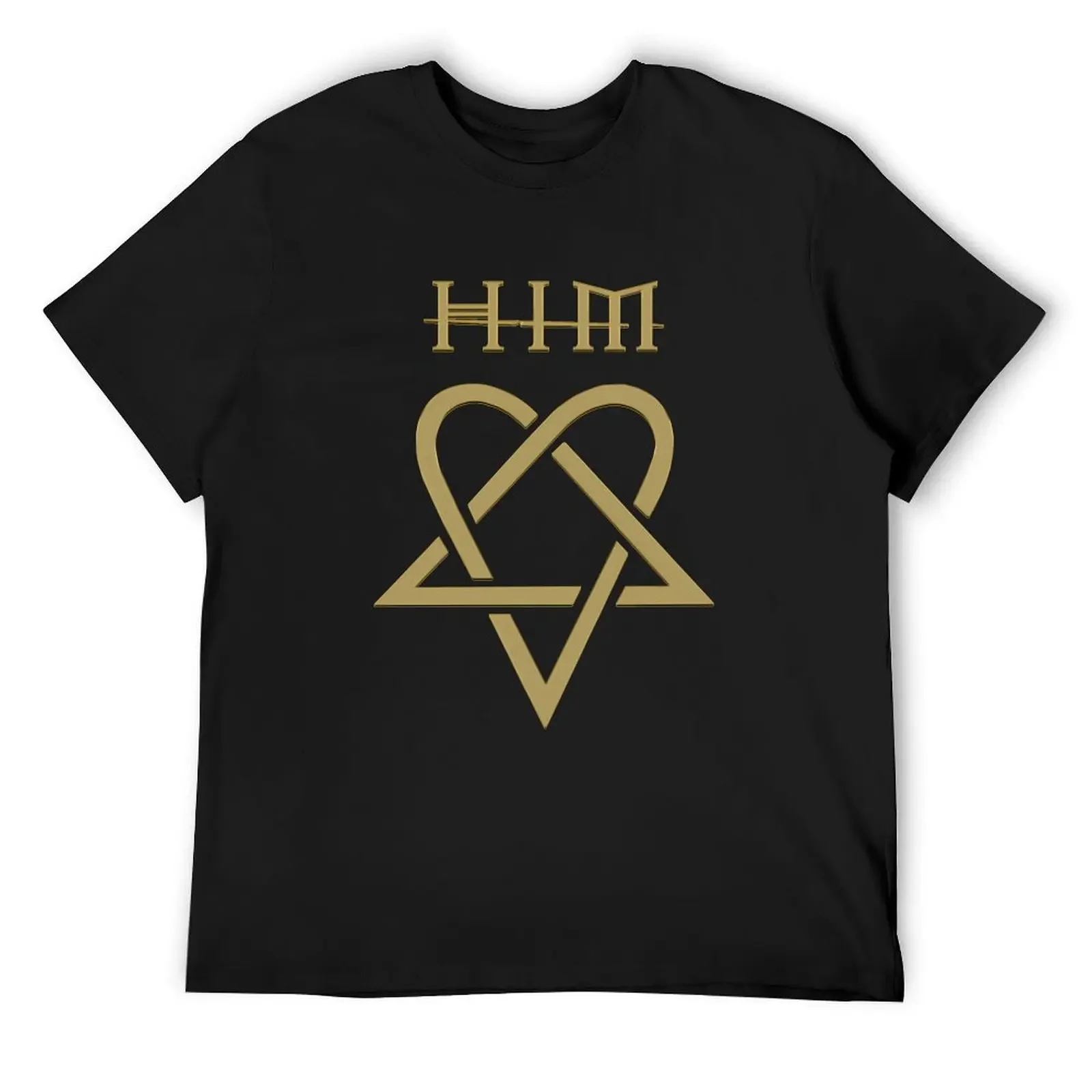 him Band Heartagram Gold Him Band Long Heartagram Tee Him T-Shirt tops animal prinfor boys plus size clothes mens plain t shirts