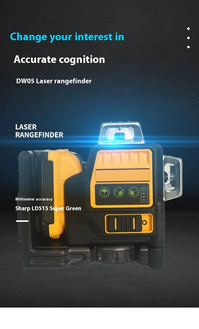 Dewalt Dw05 360 Degree Vertical 12v Lithium Battery 12 Lines Laser Level Horizontal Green Light Level Meter Custom Outdoor Tools