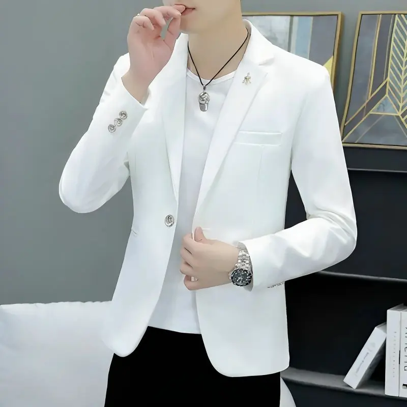 

Красный приталенный мужской повседневный модный модный топ на весну и осень, индивидуальный топ из полиэфирного волокна, амиачное волокно, длинный свеч