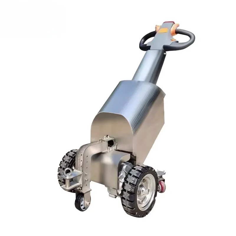 Electric Walk behind Tugger Tractor 1000kgs Capacity for Cargo Luggage Handling Heavy Duty Battery Powered Industrial Truck