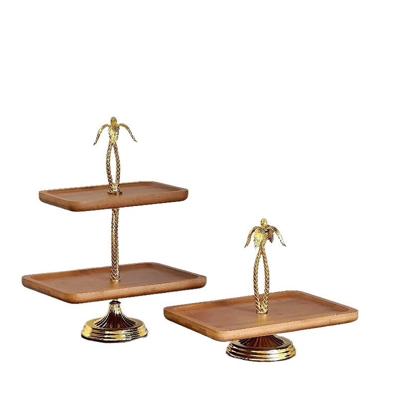 

Elegant eco-friendly wooden tray high-quality catering service tray