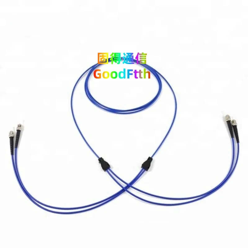 

Armored Fiber Patch Cord ST-ST UPC SM Duplex 2 Core Round Cable GoodFtth
