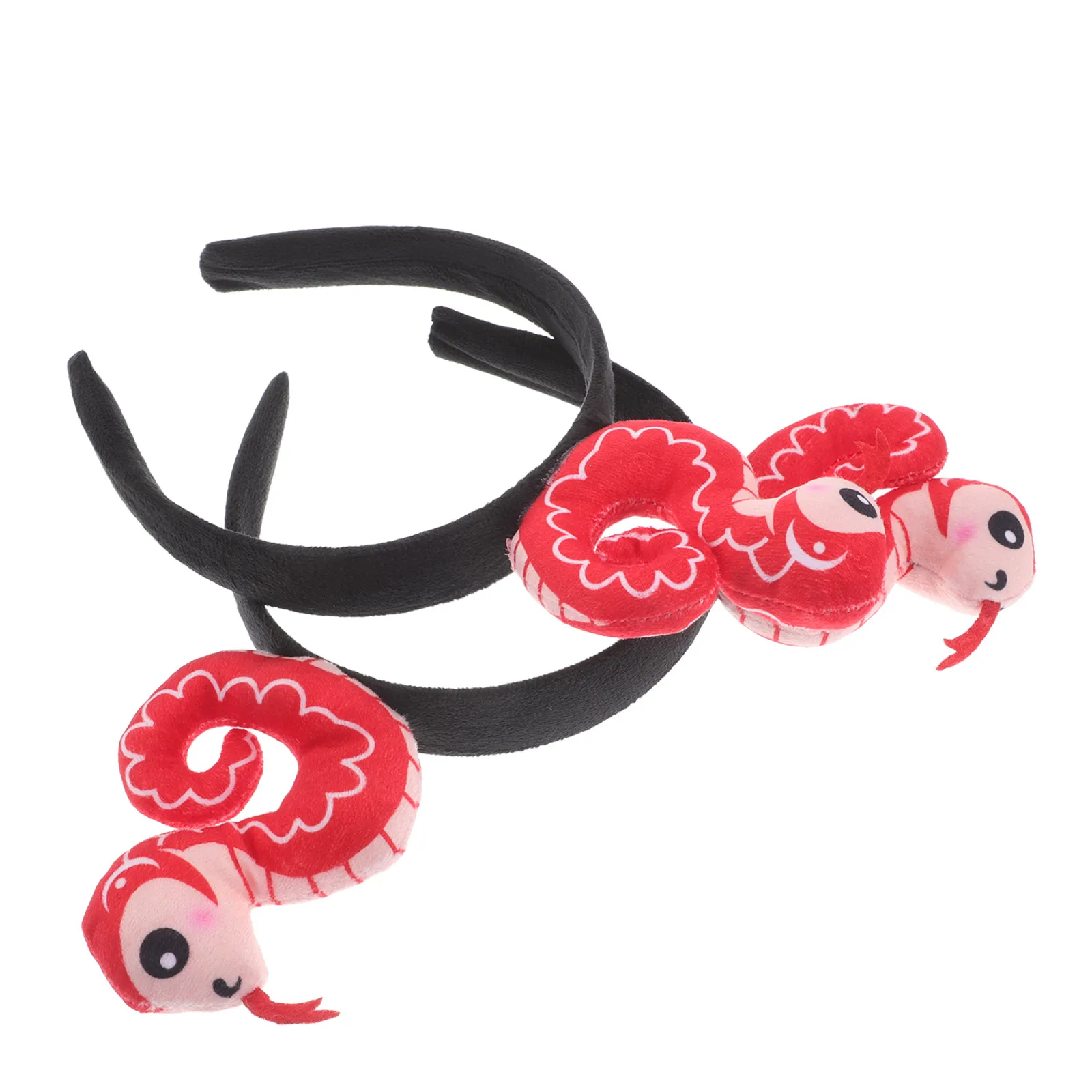 

2Pcs Snake Hair B Headb Zodiac Cartoon Shape Hair Stuffed Snake Hairb Fixation Black Halloween Ears Girls Child Hairb