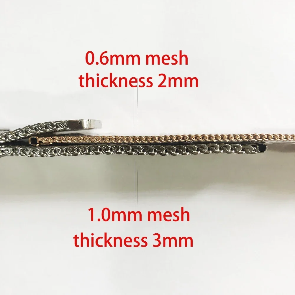 1.0mm 0.6mm Milanese Mesh Watch Band 18mm 20mm 22mm 24mm Stainless Steel Bracelet 3mm Thick Strap Heavy Wristband with free tool