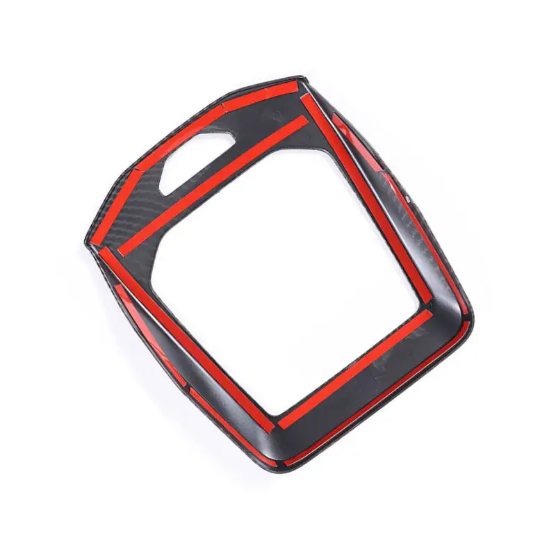 

For BMW 5 Series G60 2024 ABS Car Accessories Interior Center Control Gear Shift Frame Cover Trim Carbon Fiber Texture