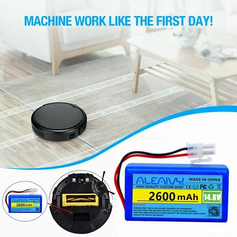 Литий-ионная аккумуляторная батарея 14,8 в 2600 мАч 18650 для ILIFE Ecovacs A4s, A4, A6, A9, V7, V7s, V7s Pro, Роботизированный пылесос Chuwi