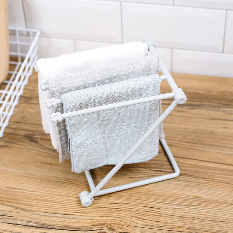 1pc folding dishcloth storage rack kitchen countertop dishcloth hanging rack storage rack dishcloth rack cup drain rack