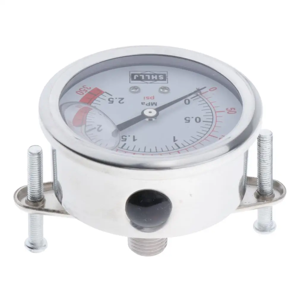 Liquid Filled Pressure Gauge High Accuracy 304 Stainless Steel for Hydraulic and Fuel Pressure Measurement