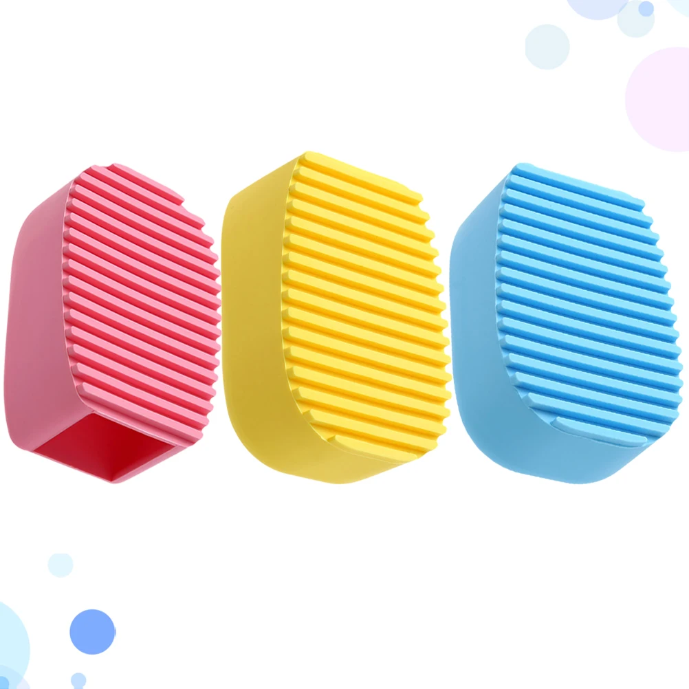 

Candy Color Silicone Laundry Brush Mini Handheld Washboard Soft Hand Feeling Hollow Design Multi Purpose Cleaning Brush For