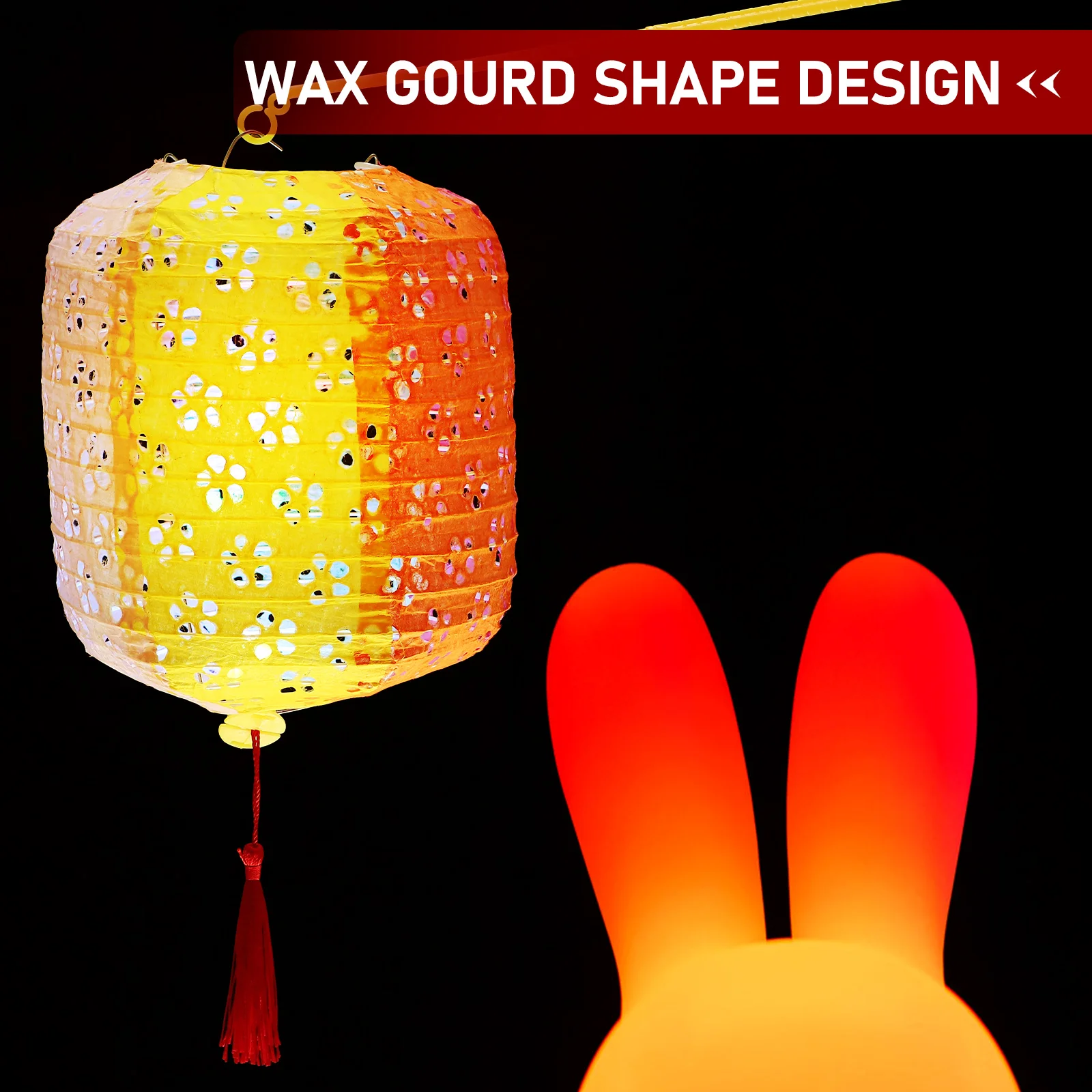 

3pcs Glowing Paper Lantern Creative Illuminated Hollow Festival Decorative Light Wedding Party Halloween Decoration