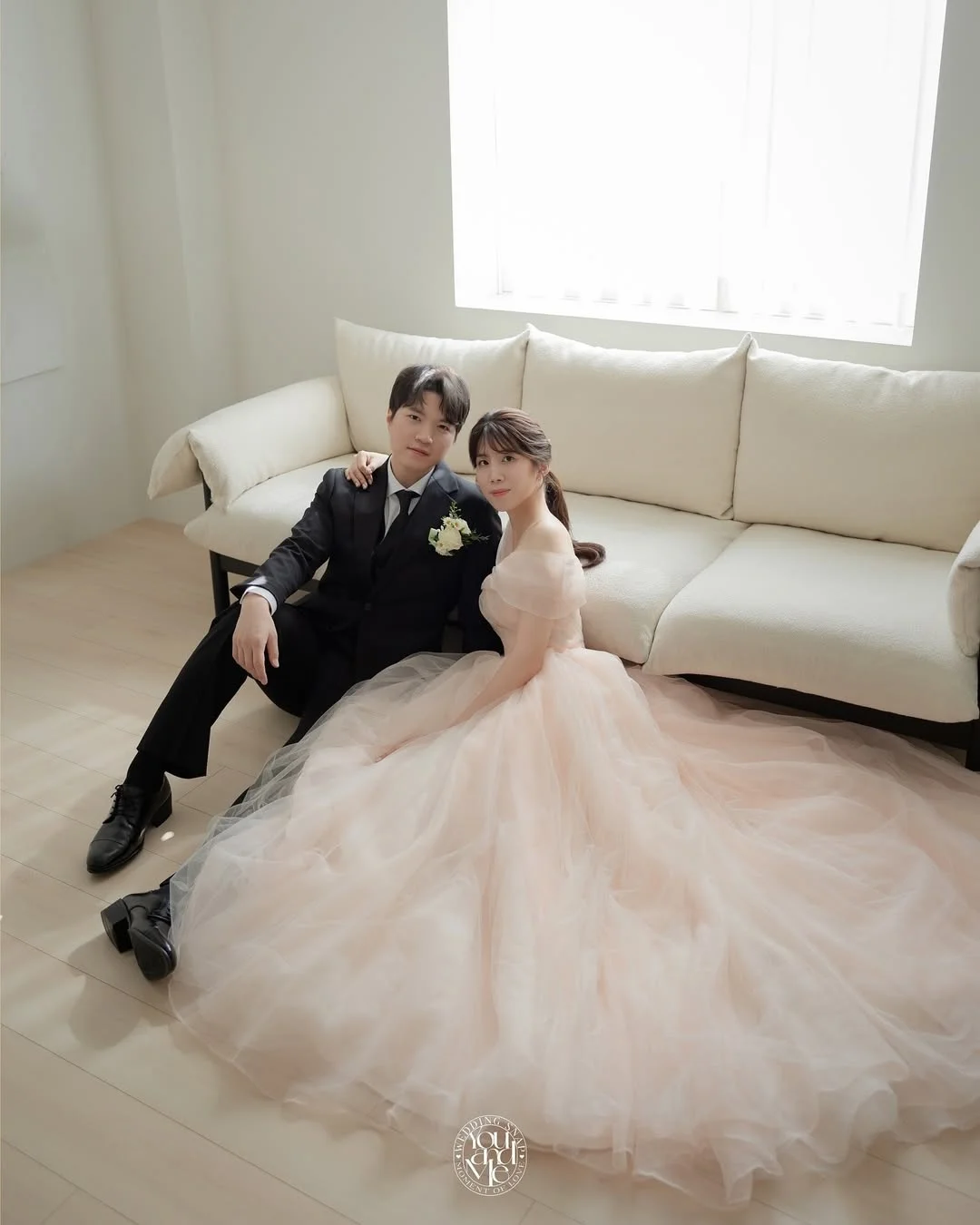 فستان زفاف MODX أنيق وردي اللحوم كوريا بدون أكتاف على شكل حرف a لحفلات الزفاف الكورية لالتقاط الصور بطول الأرض مخصص ثوب مسائي 2025