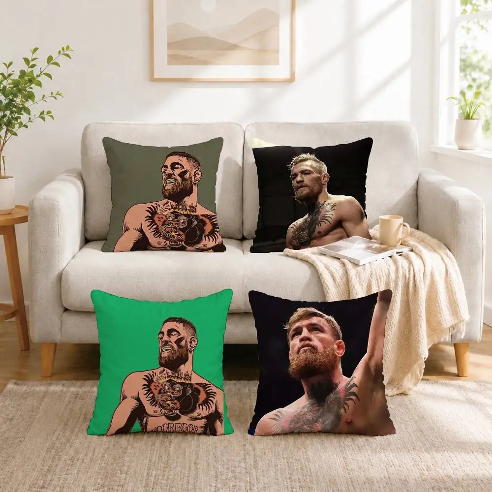 Boxer Conor McGregor The Notorious Pillow Case Square Double-Sided Sofa Cushion Cover Bedroom Bedside Pillow Gift