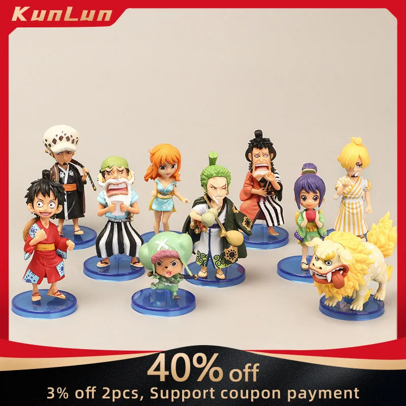 

10 стилей, ONE PIECE, периферийные устройства японского аниме, фигурки из ПВХ, коллекционные настольные украшения, креативные подарки на день рождения, игрушка для мальчика