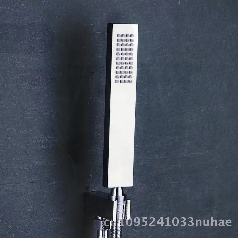 

304 Stainless Steel Square Shower Head Handheld Pressurized Nozzle Rain Shower Modern Minimalist Design for Bathroom