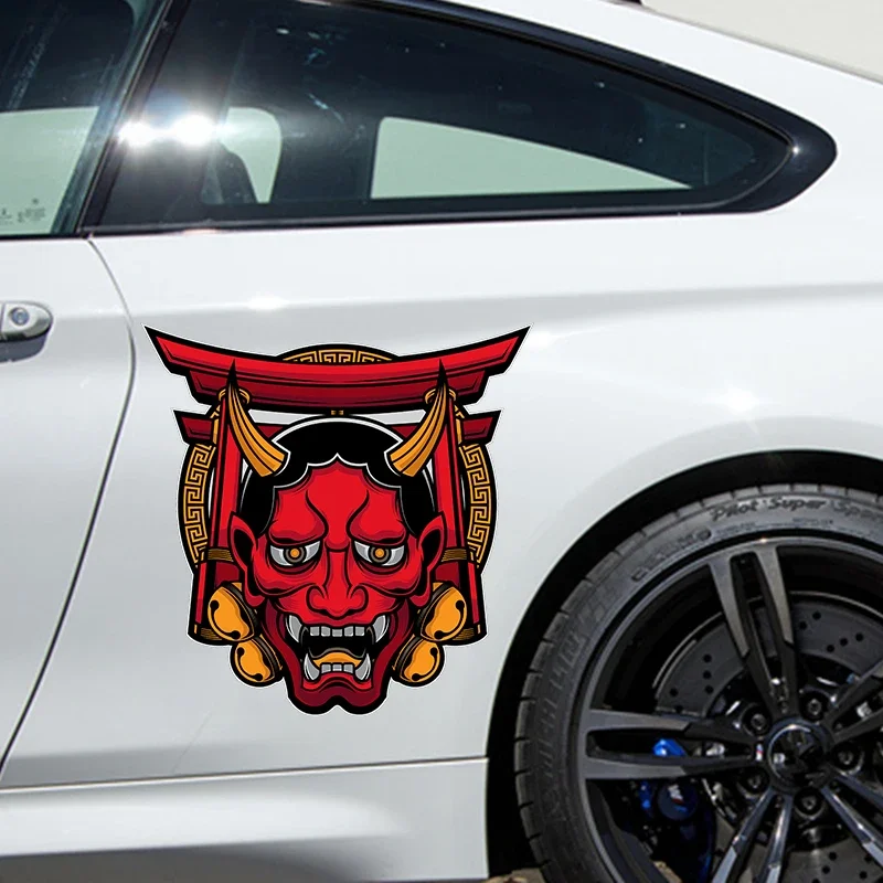 Samurai Mask Large Car Stickers and Decals Car Body Stickers Car-Side Decals Waterproof Car Vinyl Stickers